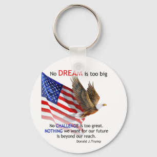 Porte-clés Drapeau et aigle Donald J Trump Citation