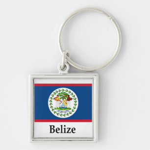 Porte-clés Drapeau et nom de Belize