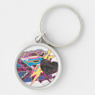 Porte-clés Drapeau et os croisés de Supergirl