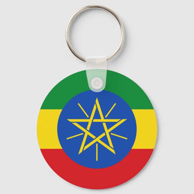 Porte-clés Drapeau Éthiopie (Recto)