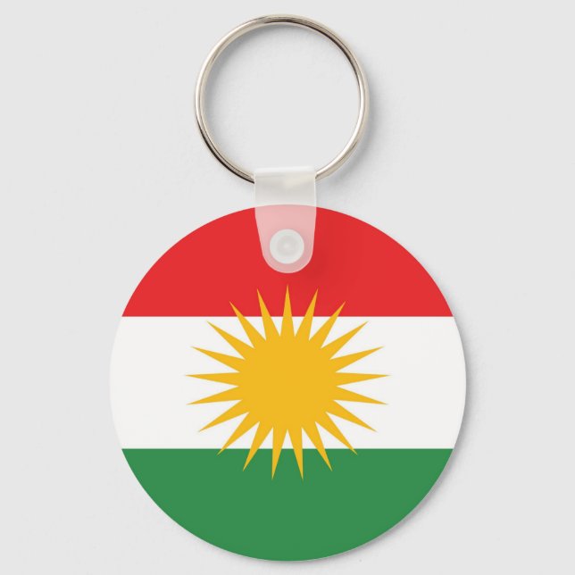 Porte-clés Drapeau ethnique du Kurdistan (Recto)