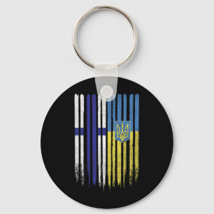 Porte-clés Drapeau finlandais ukrainien Finlande Ukraine