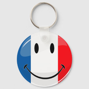 Porte-clés Drapeau français souriant