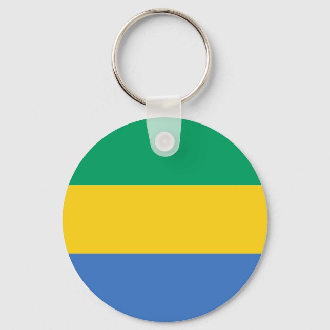 Porte-clés Drapeau Gabon (Recto)