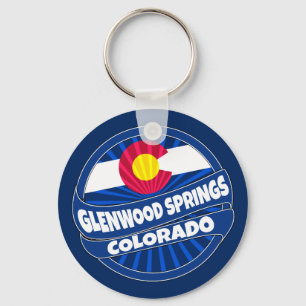 Porte-clés Drapeau Glenwood Springs Colorado porte - clé écla