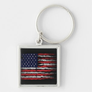 Porte-clés Drapeau Grunge U.S.A
