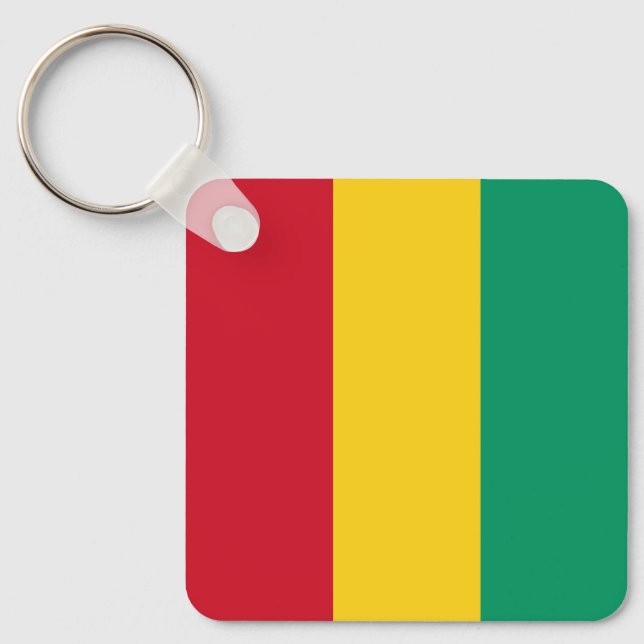 Porte-clés Drapeau Guinée (Recto)