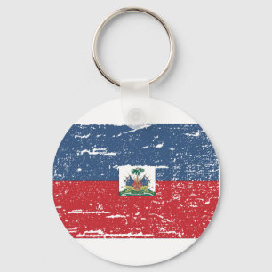 Porte-clés Drapeau Haïti vintage