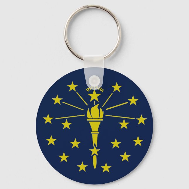 Porte-clés Drapeau Indiana (Recto)