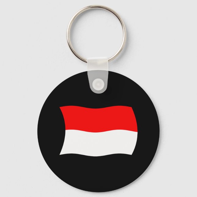 Porte-clés Drapeau Indonésie (Recto)