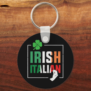 Porte-clés Drapeau irlandais demi-irlandais italien irlandais