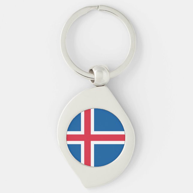 Porte-clés Drapeau Islande (Devant)