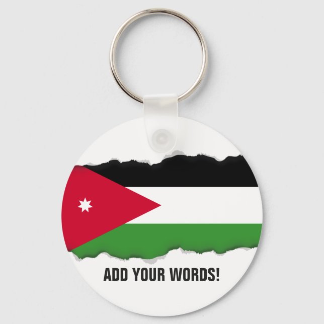 Porte-clés Drapeau Jordanie (Recto)