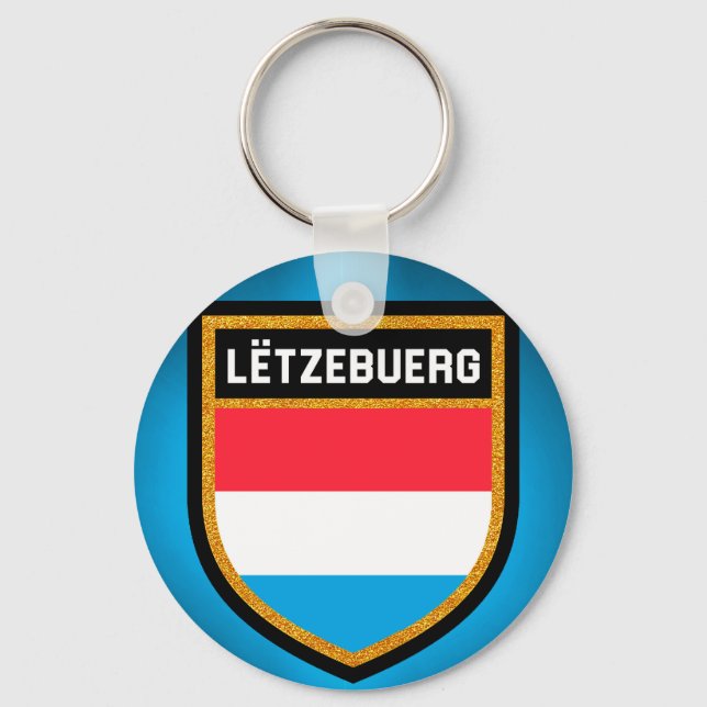 Porte-clés Drapeau Luxembourg (Recto)