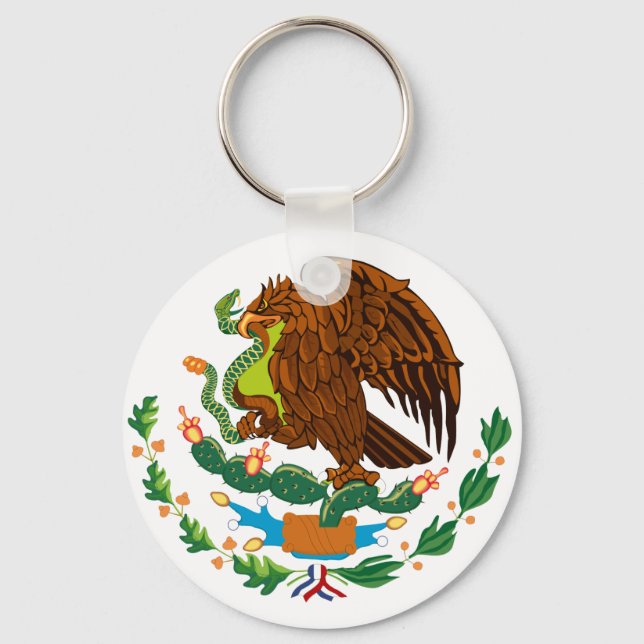 Porte-clés Drapeau mexicain / Armoiries mexicaines (Recto)