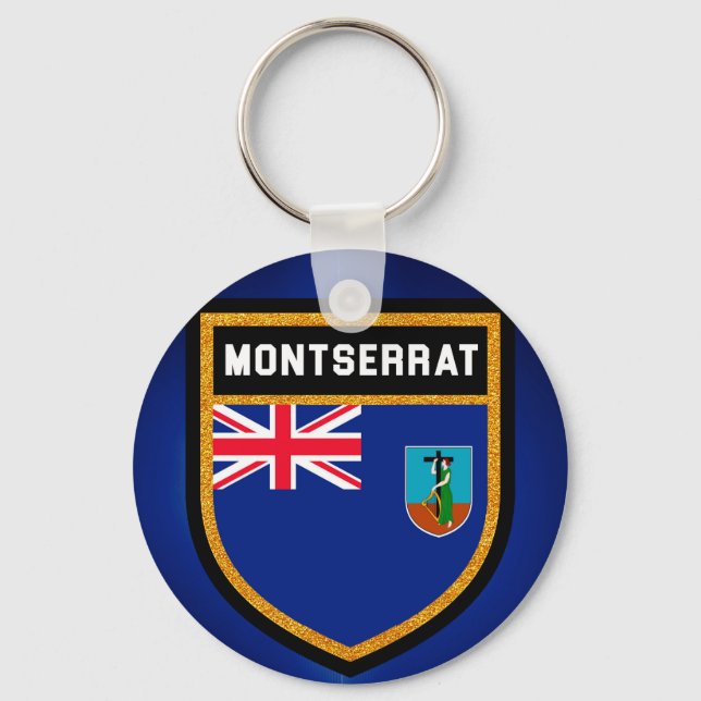 Porte-clés Drapeau Montserrat (Recto)