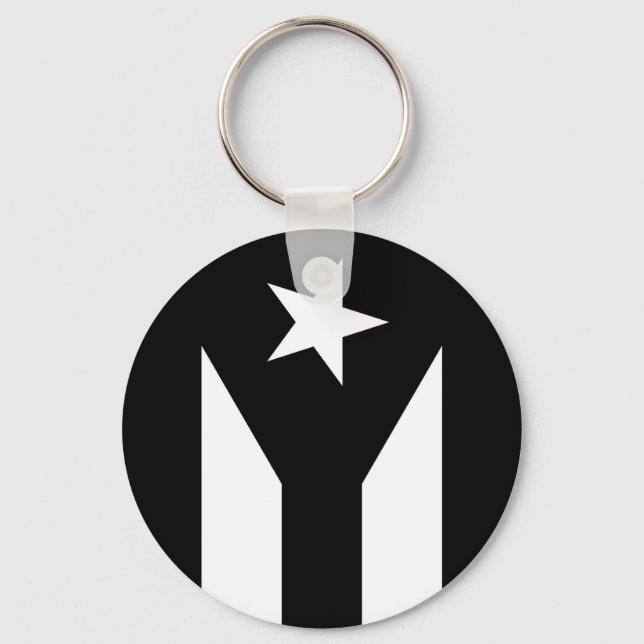 Porte-clés Drapeau noir de Porto Rico (Recto)