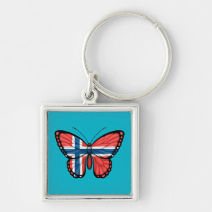 Porte-clés Drapeau norvégien de papillon