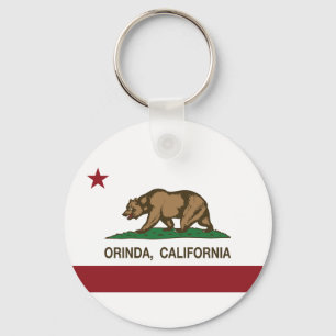 Porte-clés Drapeau Orinda de République de la Californie