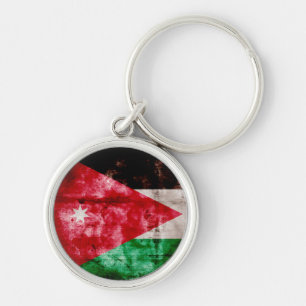 Porte-clés Drapeau patiné jordanien