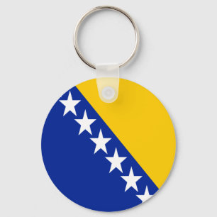 Porte-clés drapeau patriotique Bosnie Herzégovine