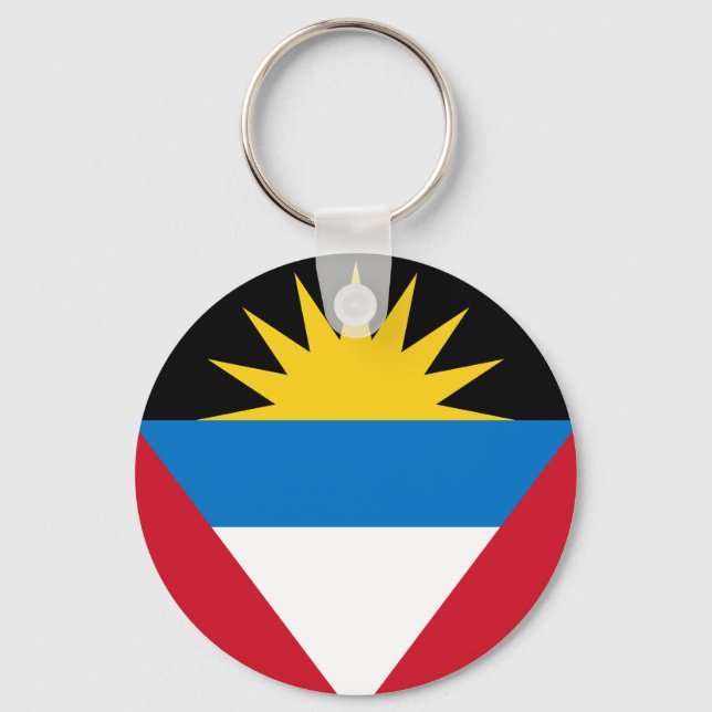 Porte-clés Drapeau patriotique d'Antigua-et-Barbuda (Recto)
