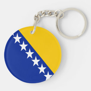 Porte-clés drapeau patriotique de Bosnie-Herzégovi