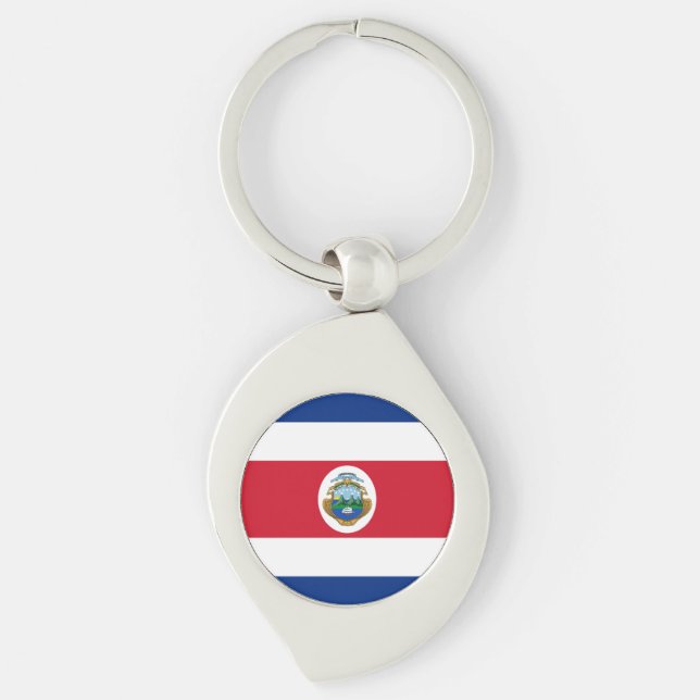 Porte-clés Drapeau patriotique du Costa Rica (Devant)