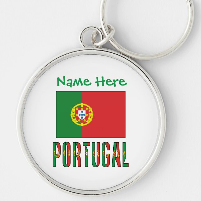 Porte-clés Drapeau personnalisé du Portugal Patrimoine  (Devant)