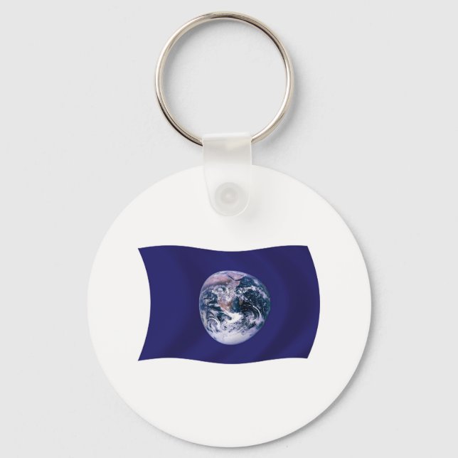 Porte-clés Drapeau Planète Terre (Recto)
