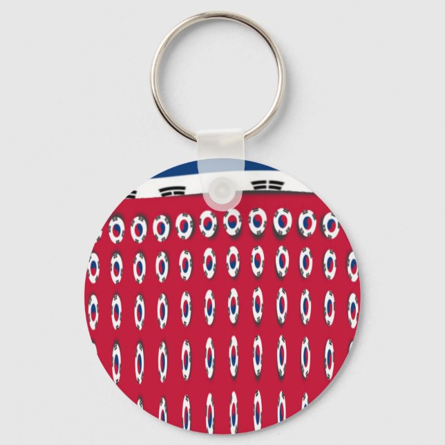 Porte-clés Drapeau PolkaDot de Corée du Sud (Recto)