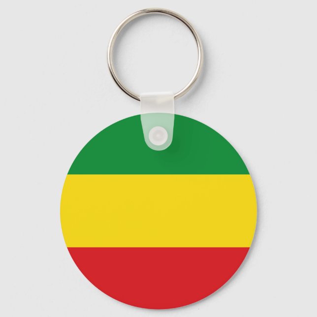 Porte-clés Drapeau rastafarien Rasta Ethiopie (Recto)