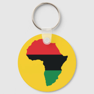 Porte-clés Drapeau rouge, noir et vert de l'Afrique