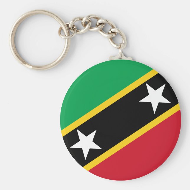 Porte-clés Drapeau Saint-Kitts-et-Nevis (Devant)