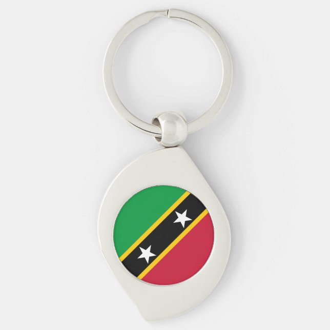 Porte-clés Drapeau Saint-Kitts-et-Nevis (Devant)