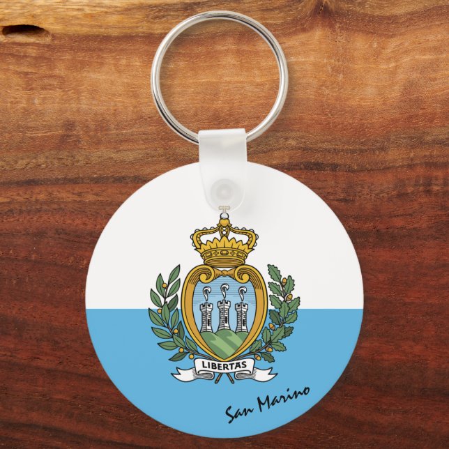 Porte-clés Drapeau Saint-Marin & patriotes de Saint-Marin / s (Recto)