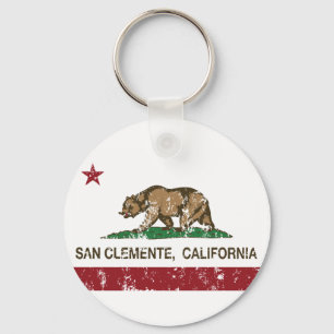 Porte-clés Drapeau San Clemente d'état de la Californie