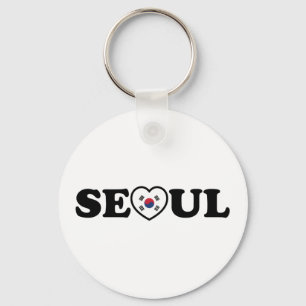 Porte-clés Drapeau Seoul Love Heart Taegeukgi