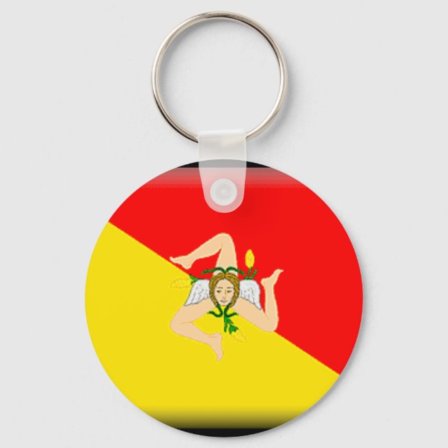 Porte-clés Drapeau Sicile (Italie) (Recto)