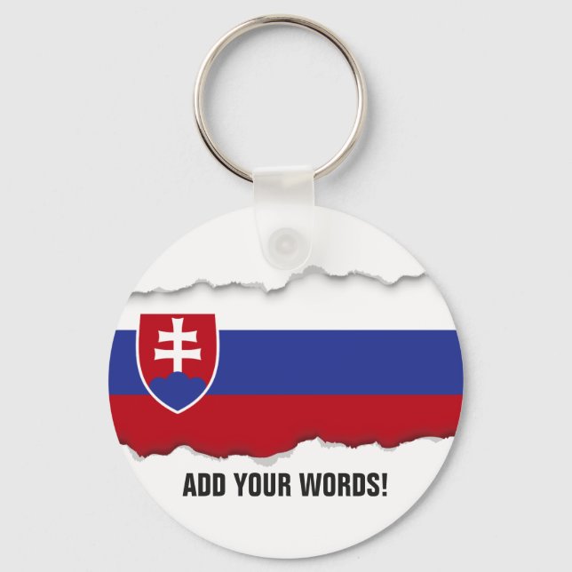 Porte-clés Drapeau Slovaquie (Recto)