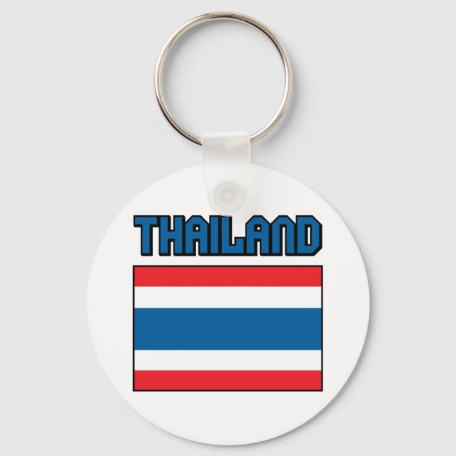 Porte-clés Drapeau Thaïlande (Recto)