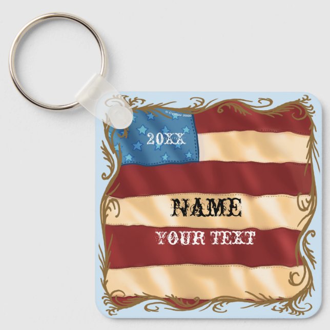 Porte-clés Drapeau Tourbillon  (Recto)