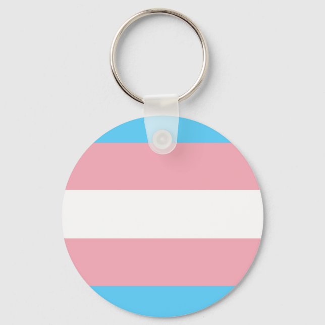 Porte-clés Drapeau transgenre (Recto)