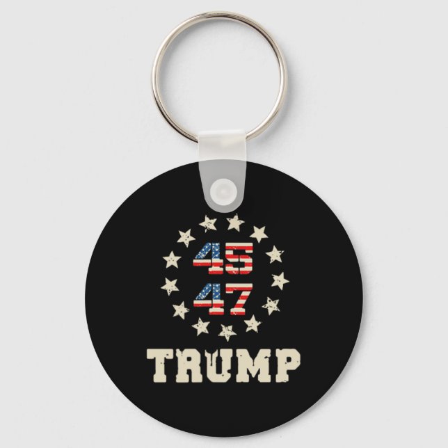 Porte-clés Drapeau Trump 2024 (sur Byck) Take America Ck Trum (Recto)