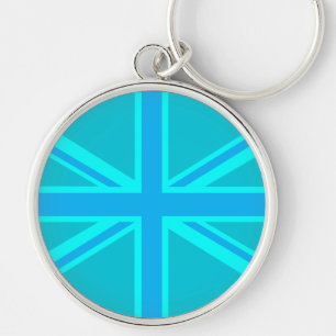 Porte-clés Drapeau Turquoise Union Jack britannique