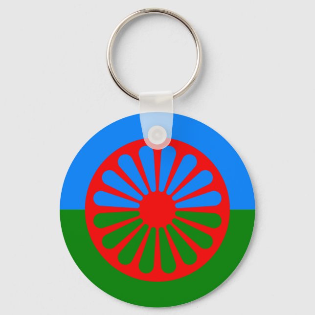 Porte-clés Drapeau tzigane romani officiel (Recto)