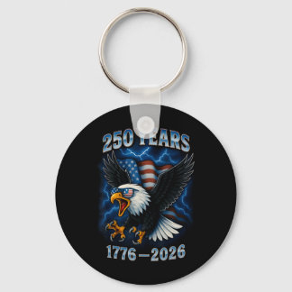 Porte-clés Drapeau Usa 250 Ans Avec Aigle Amérique 250ème 