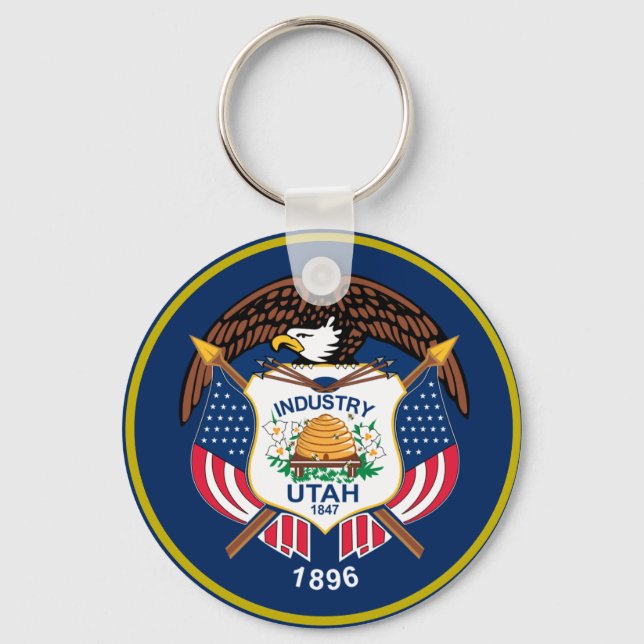 Porte-clés Drapeau Utah (Recto)