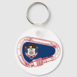 Porte-clés Drapeau Utah Escalade carabiner
