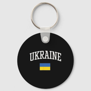 Porte-clés Drapeau Vintage D'Ukraine Amour De Votre Pays 